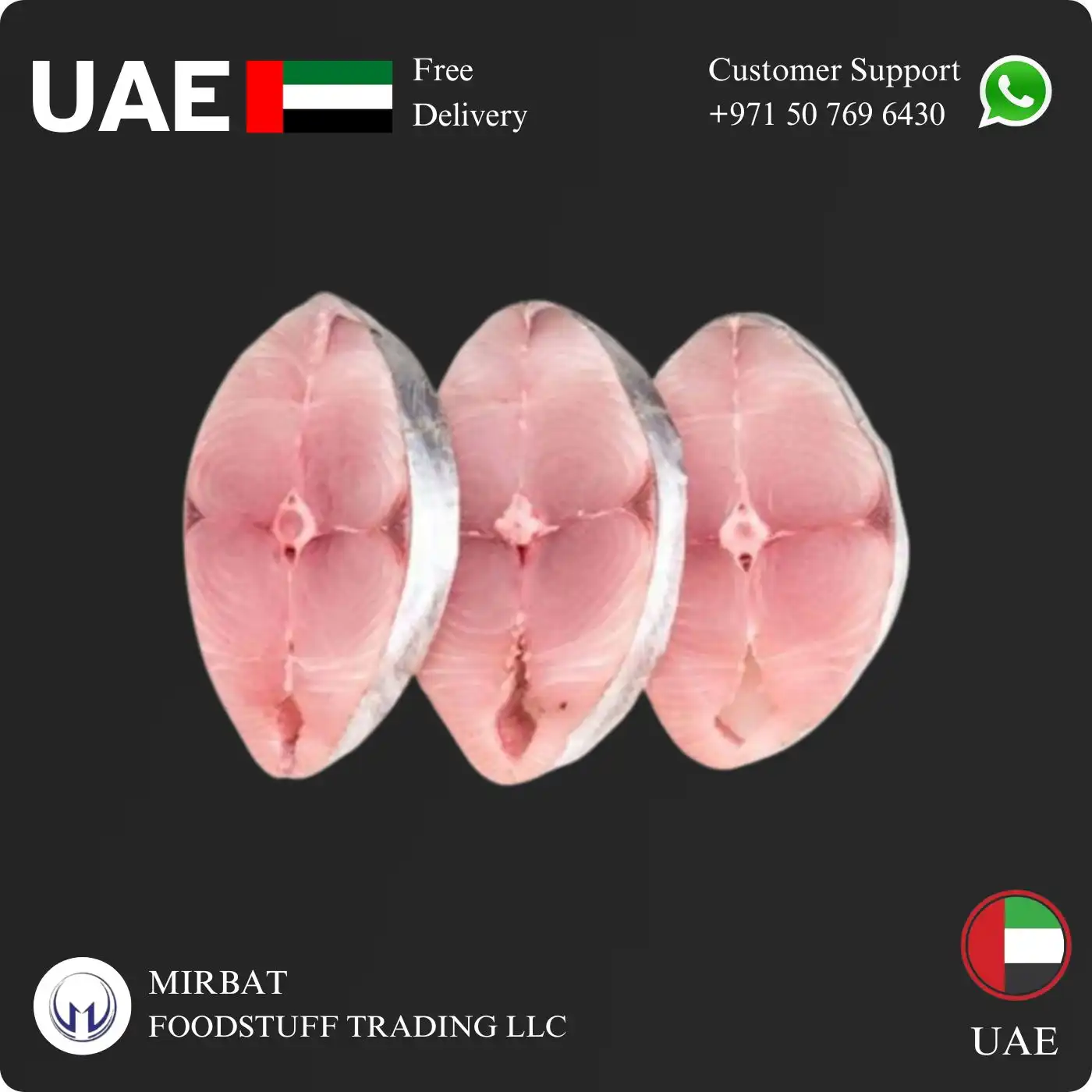 Foodstuff Supplier Frozen King Fish Slice supplier in Abu Dhabi