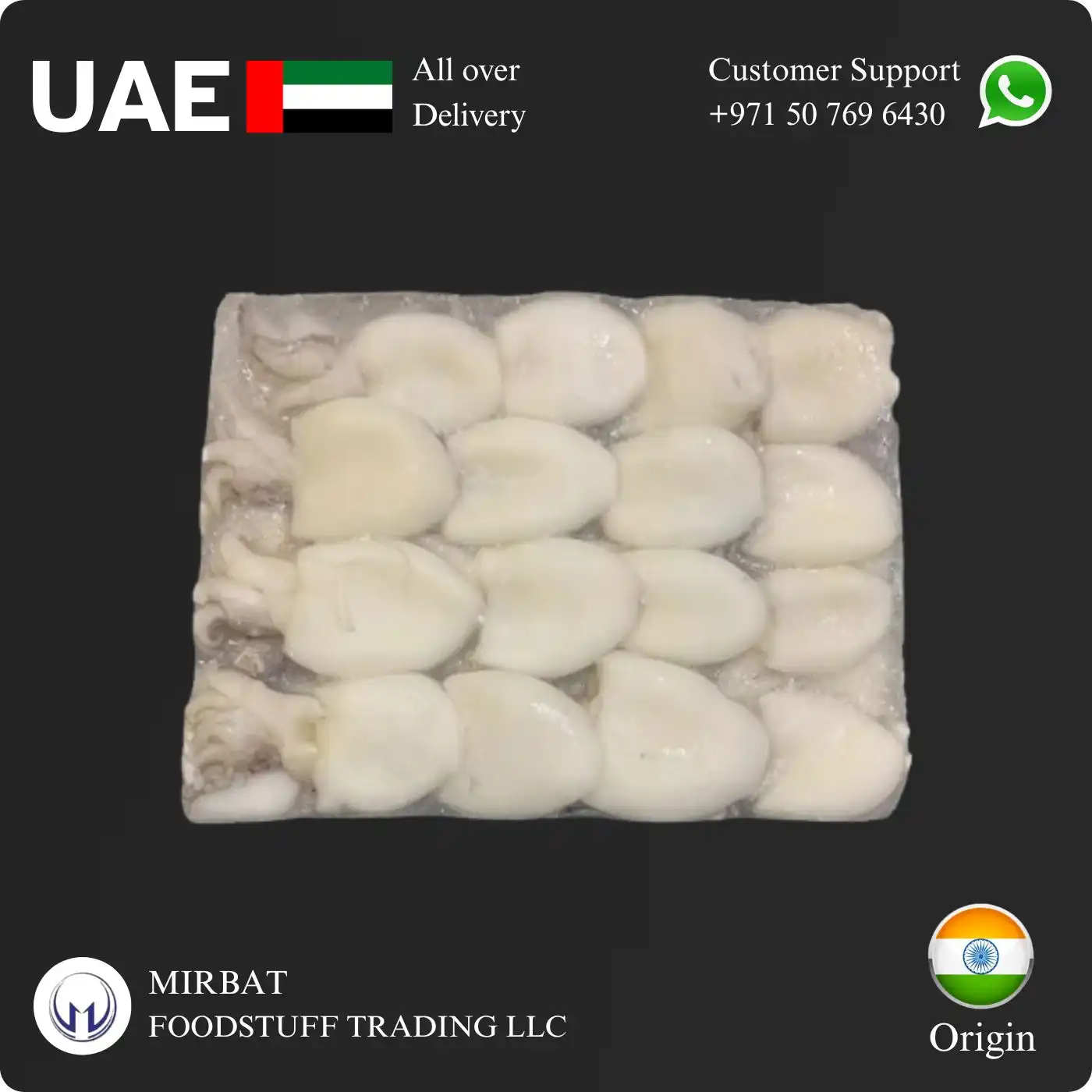 Foodstuff Supplier Frozen baby cuttlefish cleaned 20/40 size block