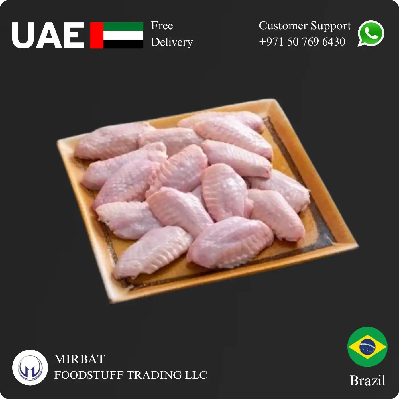 Foodstuff Supplier Chicken Lower Wings - Mid Joint Wings Suppliers in UAE