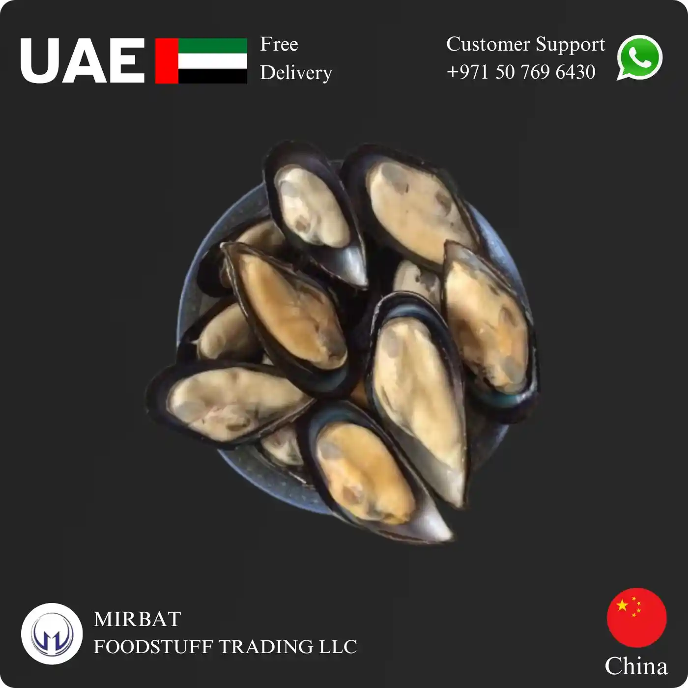 Foodstuff Supplier Half Shell Mussels China Supplier in UAE